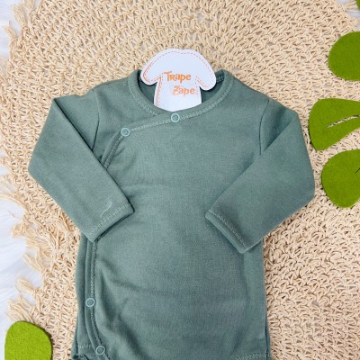 Body Kimono M/l Verde Militar Liso